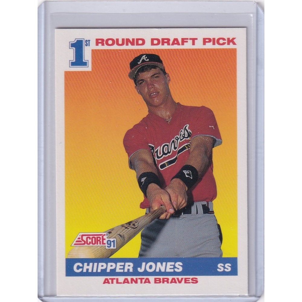 1991 Score Chipper Jones Rookie Card #671 Atlanta Braves 1st Round Draft Pick